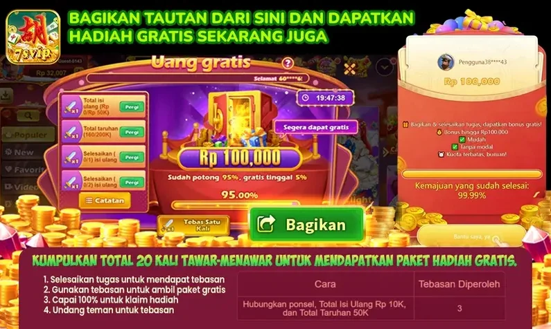 Uang Gratis Rp 100,000 - Bagikan & Dapatkan Hadiah